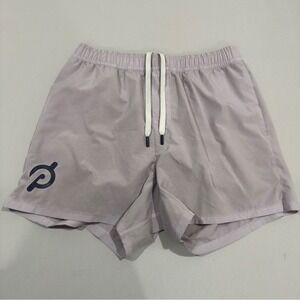Peloton Athletic Shorts Lilac Lavender Drawstring Workout Activewear Size Large